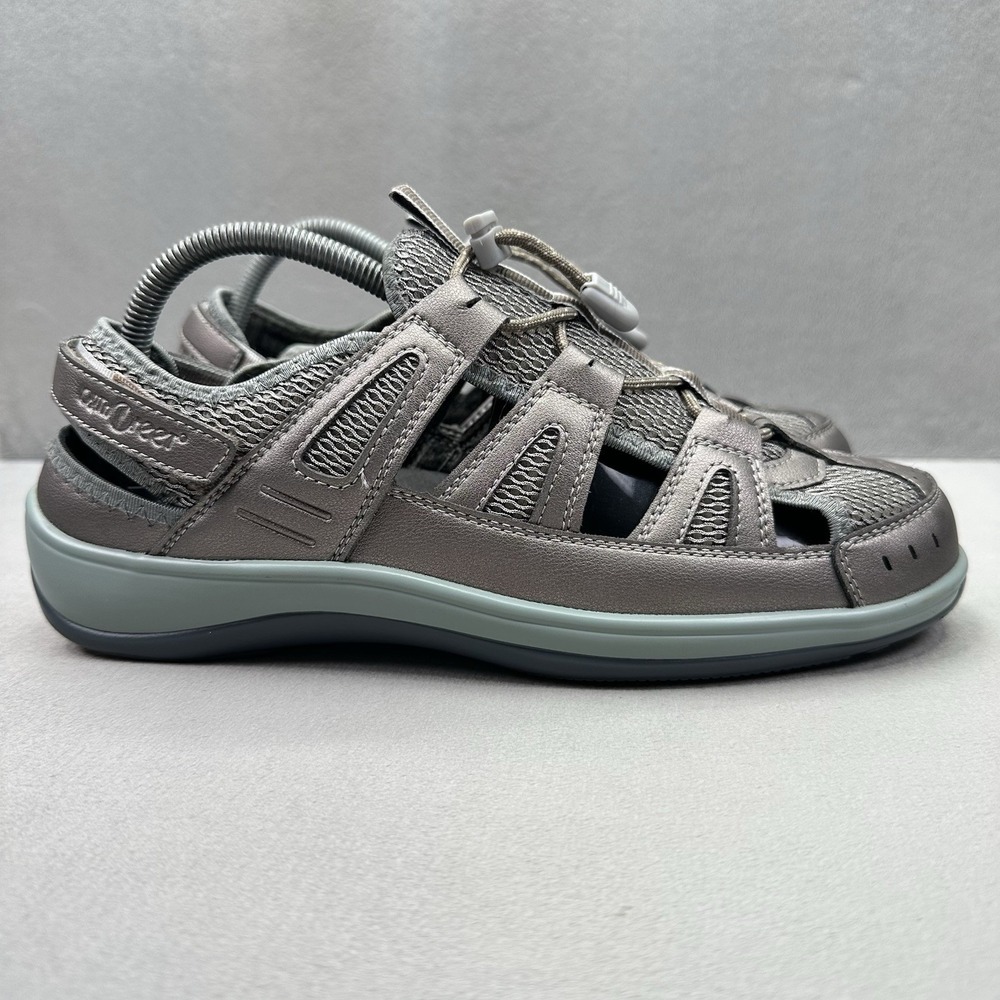 OrthoFeet Verona 997 Womens Size 9.5 (B) Sandals Pewter Casual Orthopedic